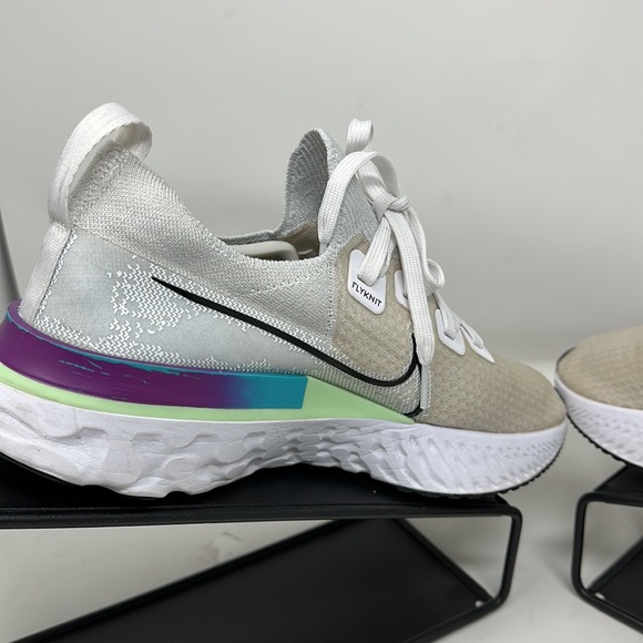 Nike React Infinity Run Flyknit FK Running 9.5 CD4371 102 White Vapor Green Men - Picture 7 of 16